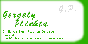 gergely plichta business card